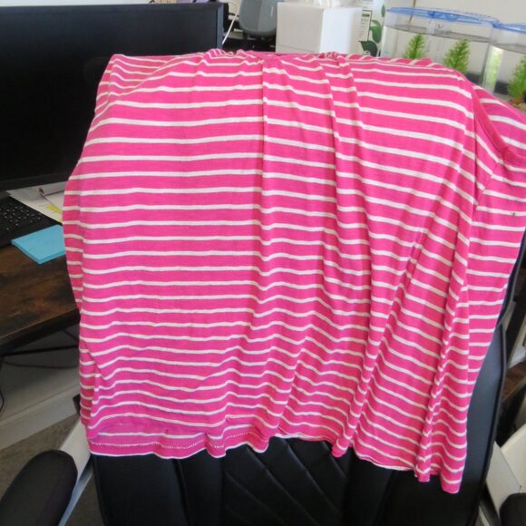 Just Be 3 X Sleeveless Tank Top Pink and White Stripes - Picture 5 of 6